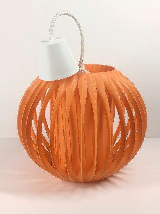 Vintage Hanglamp - Nederlands Design - Oranje - Space Age (photo 2 of 8)