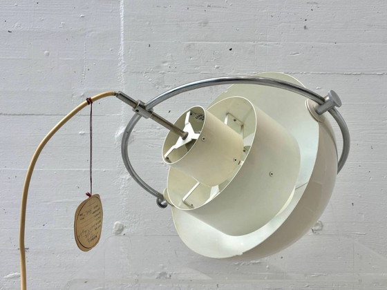 Image 1 of Suspension Multi Lite avec anneau chromé, conçue par Louis Weisdorf pour Lyfa, Danemark, années 1960