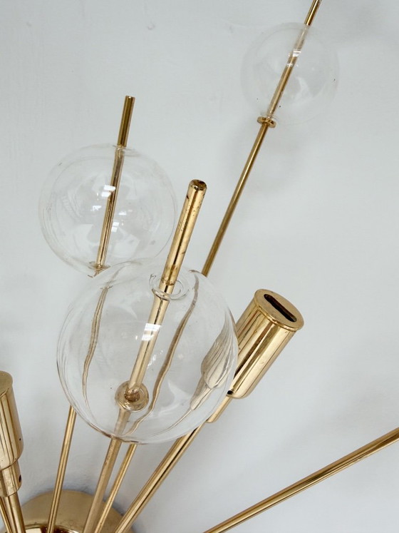 Set of 2 Italian Wall lights with glass spheres, 1970s – Metal (photo 11 of 15)