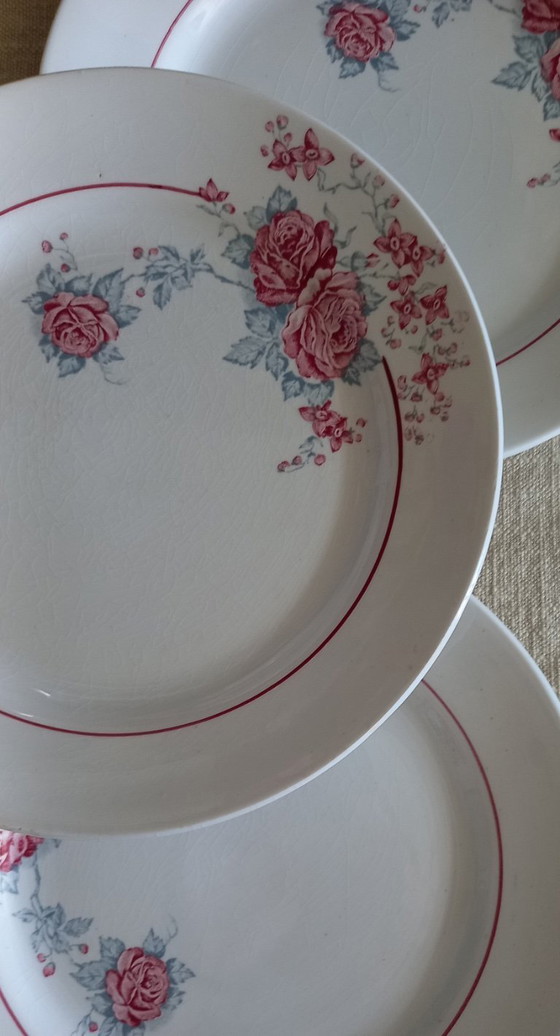 Image 1 of "Thalia" - 6 platos llanos de piedra de hierro de Saint-Amand