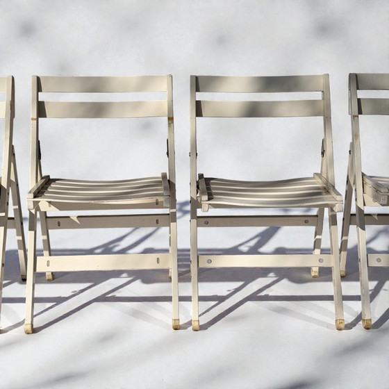 Image 1 of Sedie pieghevoli di design italiano dei Fratelli Reguitti (set di 4)