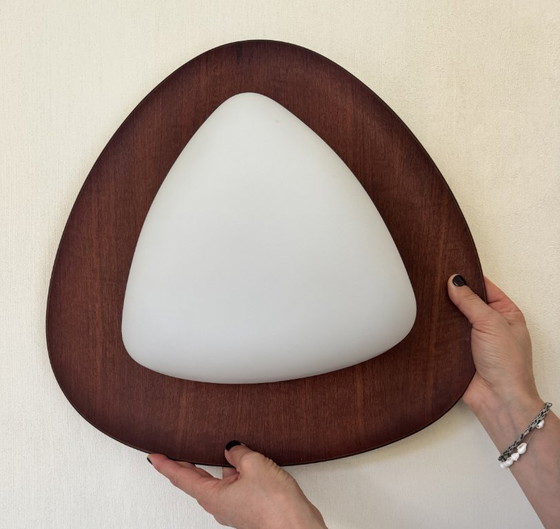 Applique Goffredo Reggiani - Vetro opalino e Teak – Legno (photo 4 of 6)