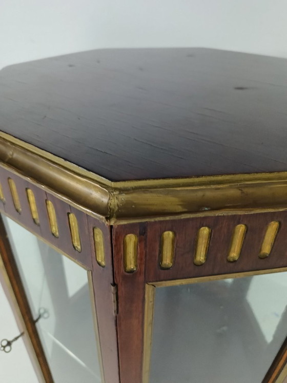Image 1 of Octagonal Display Cabinet 19 century