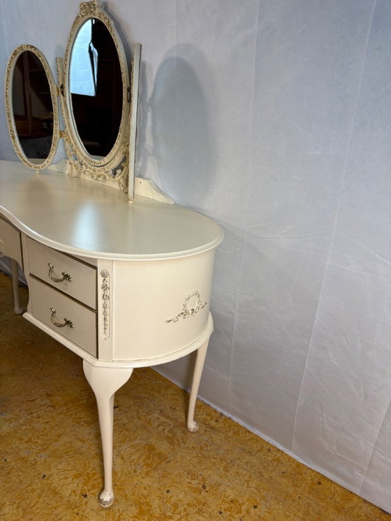 Image 1 of Romantic Vintage Shabby Chic Brocante Dressing Table Louis Style French Chic  A truly beautiful and elegant vintage dressing tab