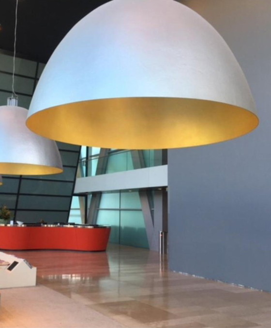 Image 1 of Ingo Maurer XXL Kuppel-Pendelleuchte 1999 Design Ingo Maurer