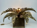 Vintage brass palm table lamp - Maison Jansen