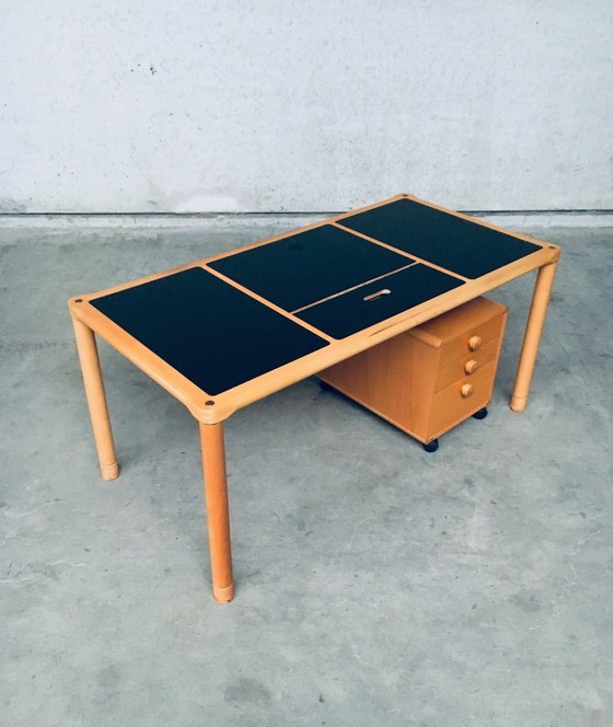 Image 1 of Scandinavian Ergonomic Design Writing Desk and Stool, Stokke 1980's