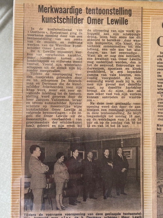 Image 1 of Olieverschilderij op linnen doek door Omer Lewille