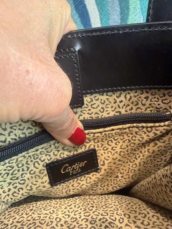 Image 1 of Elegante borsa vintage – Cartier Panthère – Nera