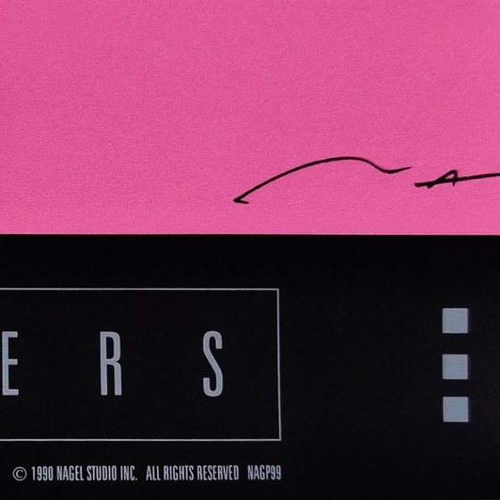 Image 1 of Precioso póster artístico original de Patrick Nagel "Pin Up" de los años 90