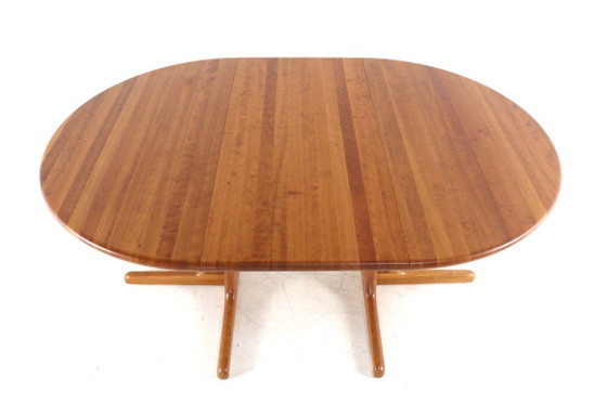Round 2x extendable Danish dining table vintage – Wood (photo 11 of 18)