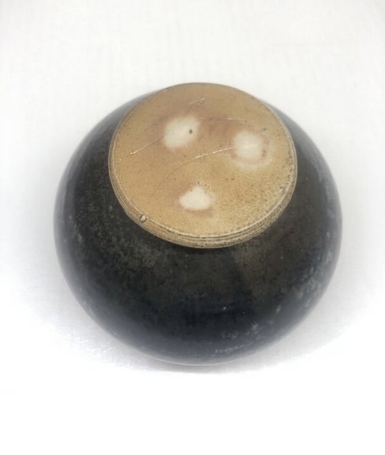 Image 1 of Jarrón esférico de gres belga de nucleación