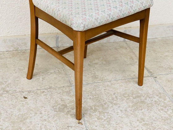 Image 1 of Coppia di sedie scandinave vintage in legno e tessuto, 1960