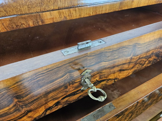 1940s Art Decò walnut chest of drawers, Wood, Brown, Klassiek (photo 16 of 24)
