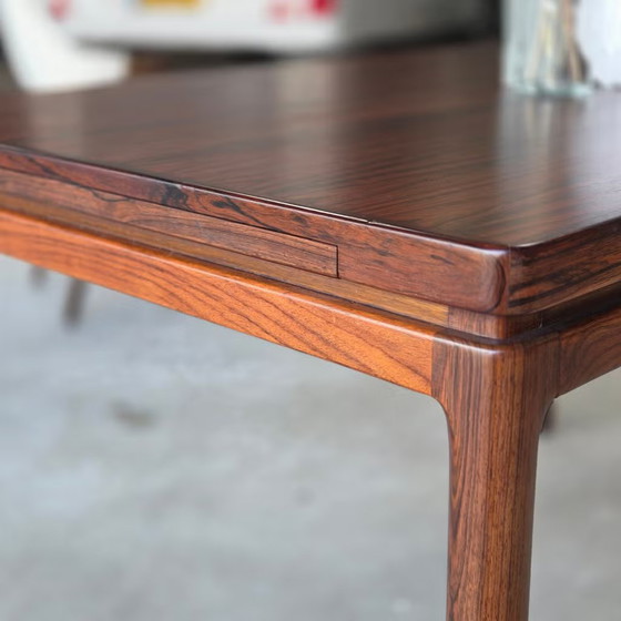 Johannes Andersen, Christian Linneberg, vintage Deense tafel, Andersen (Johannes), Eettafels, Hout, Bruin (foto 12 van 22)