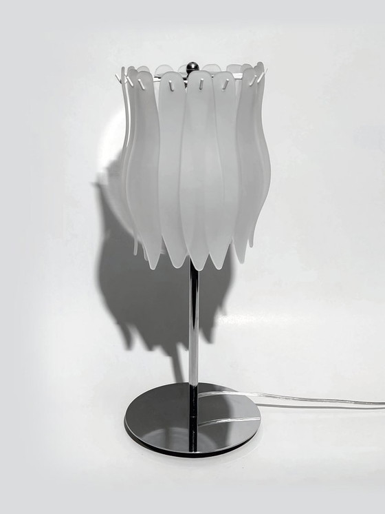 Image 1 of tafellamp glazen lamellen Massive