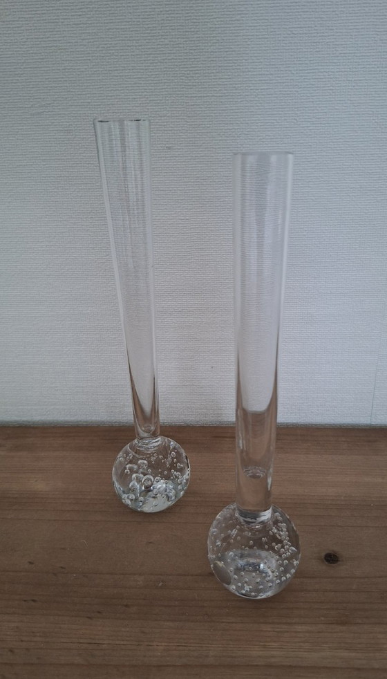 2 vasi vintage in vetro artistico trasparente Kosta Boda Bubble, provenienti dalla Svezia. – Arte in vetro (photo 2 of 6)