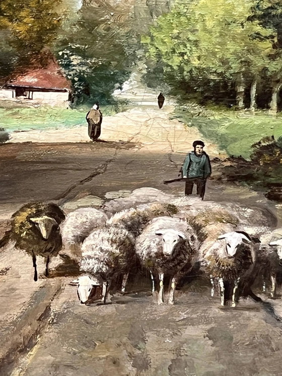 Landscape "Where time passes slowly." Oil on wood panel. – Paintings & Drawings (photo 7 of 9)