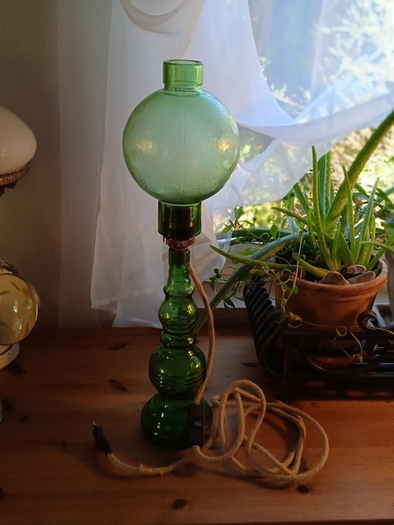 Image 1 of Cevin-Lampe aus grünem Glas in Murano Stil lamp in green glas