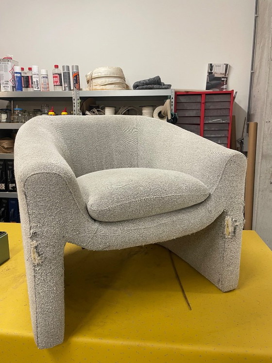 Armchair | newly reupholstered | brown | Japandi – Polyester (photo 6 of 6)