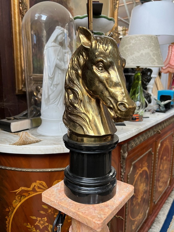 Table lamp made of solid bronze on a marble base. – Maison Jansen (photo 9 of 9)