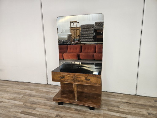 Art-Deco-Schminktisch mit großem Spiegel