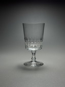 Set di 6 grandi bicchieri da vino in cristallo tagliato a mano – De Rupel, Boom – Art Déco, anni '30