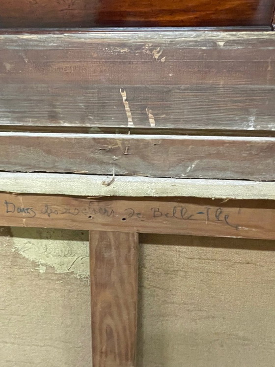 Image 1 of Painting signed Amédée Julien Marcel-Clément (1873-1950) "In the rocks of Belle-Ile"