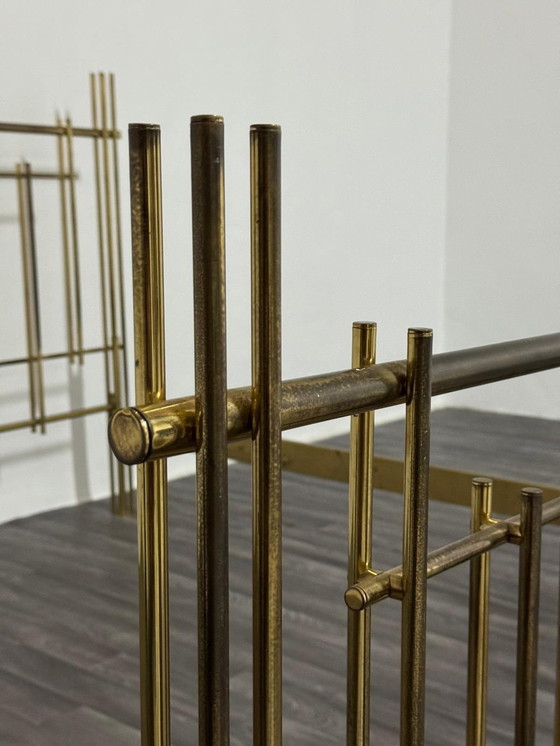 Image 1 of Bruno Zevi International Double Bed Brass 1970's Regency