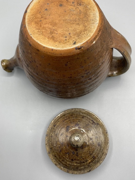 Bruin geglazuurde aardewerken theepot – Workshop aardewerk – Artisanat, Tafelaccessoires, Ceramic (photo 7 of 9)