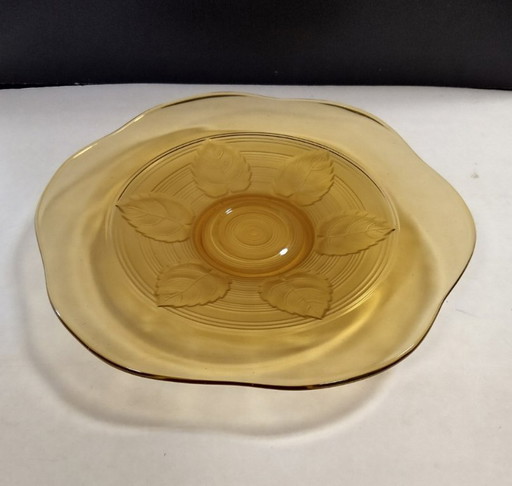 motivo a foglia di ciotola color ambra