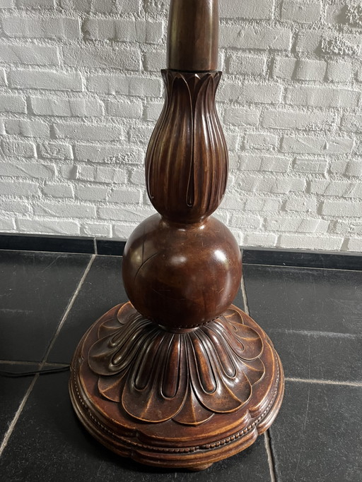 Lampadaire en bois massif (style : Louis XIII/Néo-baroque)