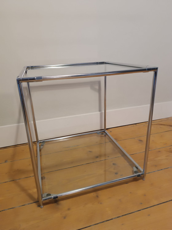 Image 1 of Vintage side table Cadovius Abstracta, 2 glass plates