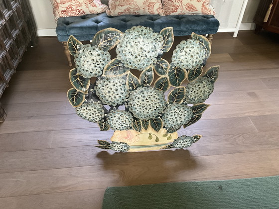 Image 1 of Schermo decorativo in metallo dipinto Han