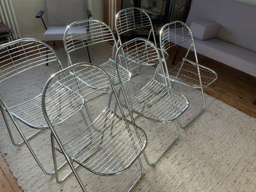 6 Aland inklapbare draadstoelen