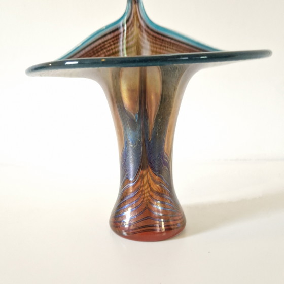 Image 1 of Vaso vintage in vetro soffiato a mano Erwin Eisch del 1989