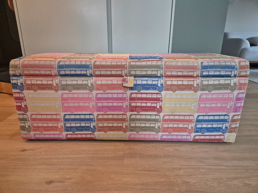 Vintage double-decker bus seat - English double-decker upholstery - Made