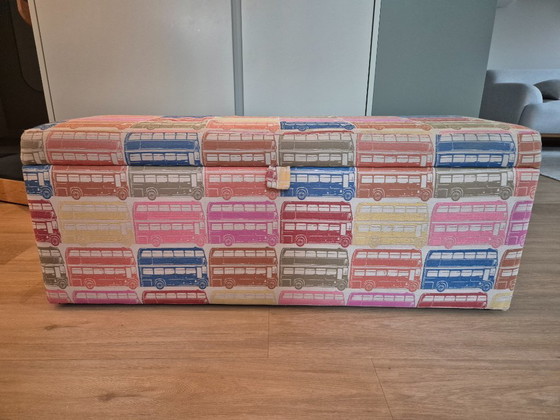 Image 1 of Siège de bus à impériale vintage - Revêtement de bus à impériale anglais - Fabriqué