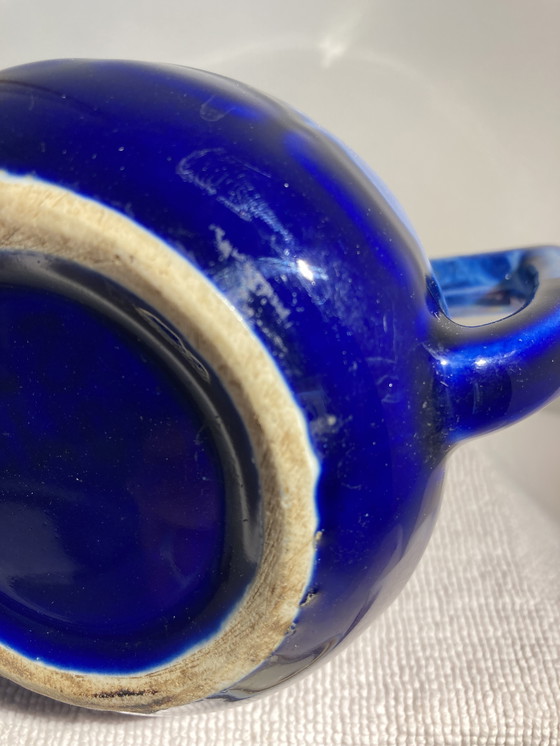 Image 1 of Vintage tweedelige theepot van steengoed van Alphonse Mouton