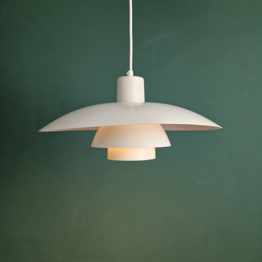 Lampe pendante vintage Louis Poulsen PH 3/4 - Blanc - Ø 40 cm - Design Poul Henningsen - Danemark