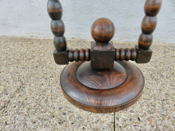 Image 1 of J. Arneguy, signé, rare ancien guéridon du Pays Basque, art déco, années 30