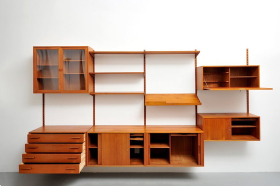 Image 1 of Modular wall shelf by Kai Kristiansen for Feldballes Møbelfabrik (1960s)