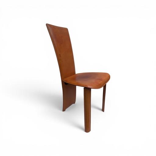 4 fauteuils en cuir Frag Psyra. Fabrication artisanale italienne.