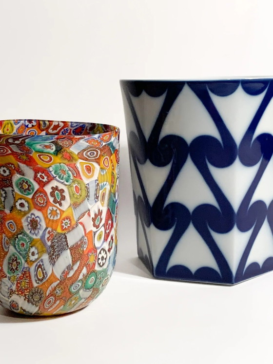 Rosenthal Studio Linie White and Blue Porcelain Vase, 1980s (photo 7 of 8)