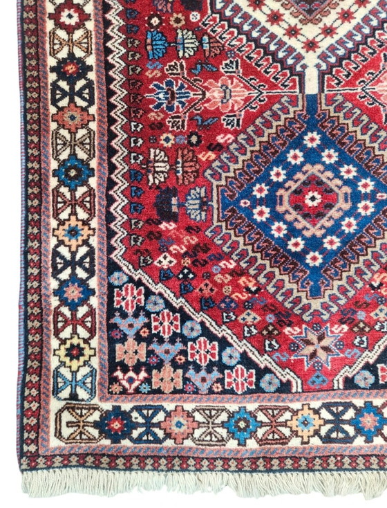 Image 1 of Hand-knotted Persian wool Yalameh rug runner Mint 81x193cm