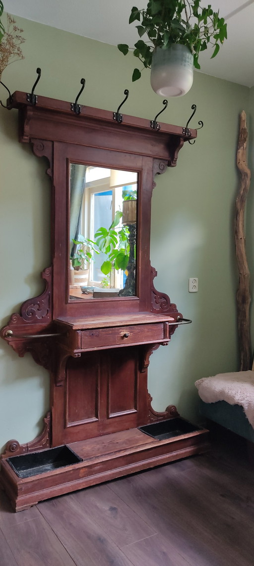 Antique Art Nouveau Style Hall Furniture
