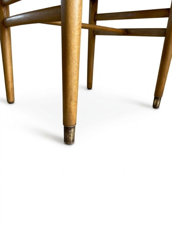 A chair by Niels and Eva Koppel – Slagelse Møbelfabrik, Dining chairs, Textile, Wood (photo 6 of 8)