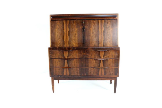 Image 1 of Erling Torvits voor Klim møbelfabrik vintage palissander secretaire bureau Deens