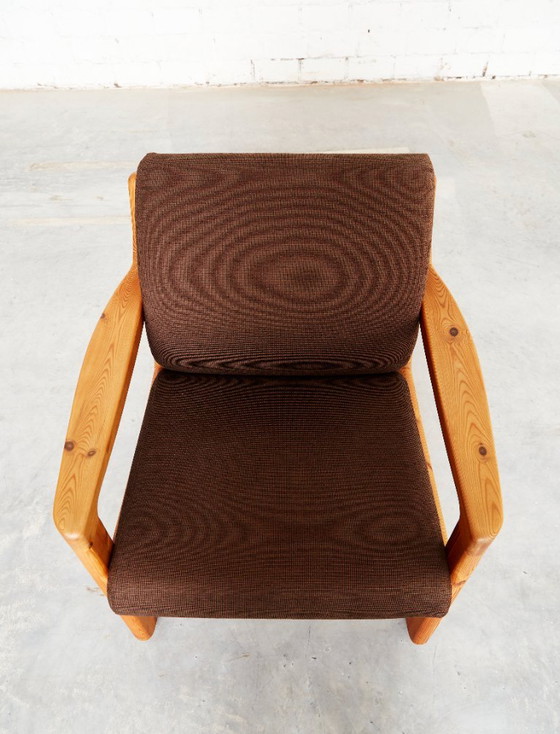 Fauteuil et tabouret en pin de style danois moderne par C. F. C. Silkeborg – Wood (photo 20 of 20)