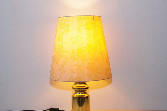 Image 1 of Lampada da tavolo in ottone con motivo 55cm anni '80 J Vintage